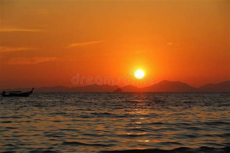 Beautiful View Of The Andaman Sea At Sunset Thailand Stock Photo