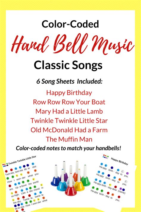 Best Handbell Music 2021 Color Coded Notes So Festive Hand Bell
