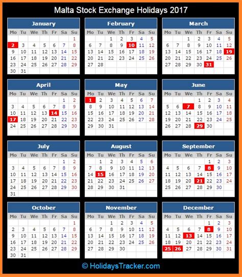 Malaysia public holiday for your holiday planning. Malta Stock Exchange Holidays 2017 - Holidays Tracker