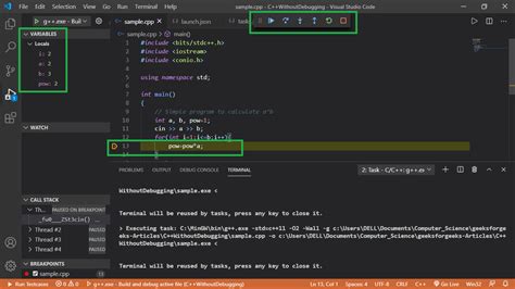 Vs Code Build Run And Debug In C Geeksforgeeks