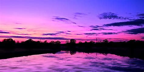 Purple And Blue Sunset Scene Photographic Prints By