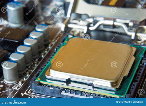 Closeup Central Processor Unit Stock Image Image Of Power Device