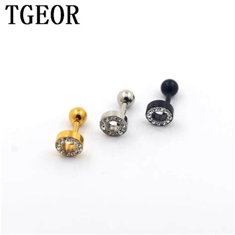 Free Shipping Body Jewelry New Charm Hot Wholesale Pcs Rim Crystals A Circle Tragus Piercing