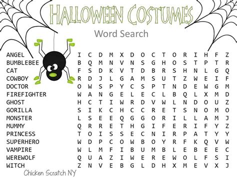 Free Halloween Wordsearch