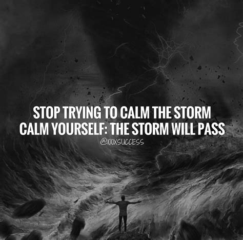 Stop Trying To Calm The Storm Calm Yourself The Storm Will Pass