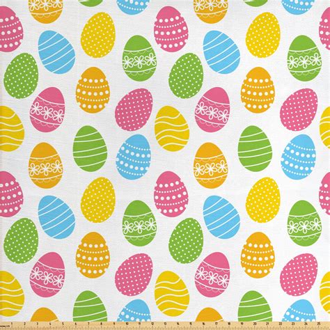 Easter Fabric By The Yard Greeting The Colorful And Fun Spring Season