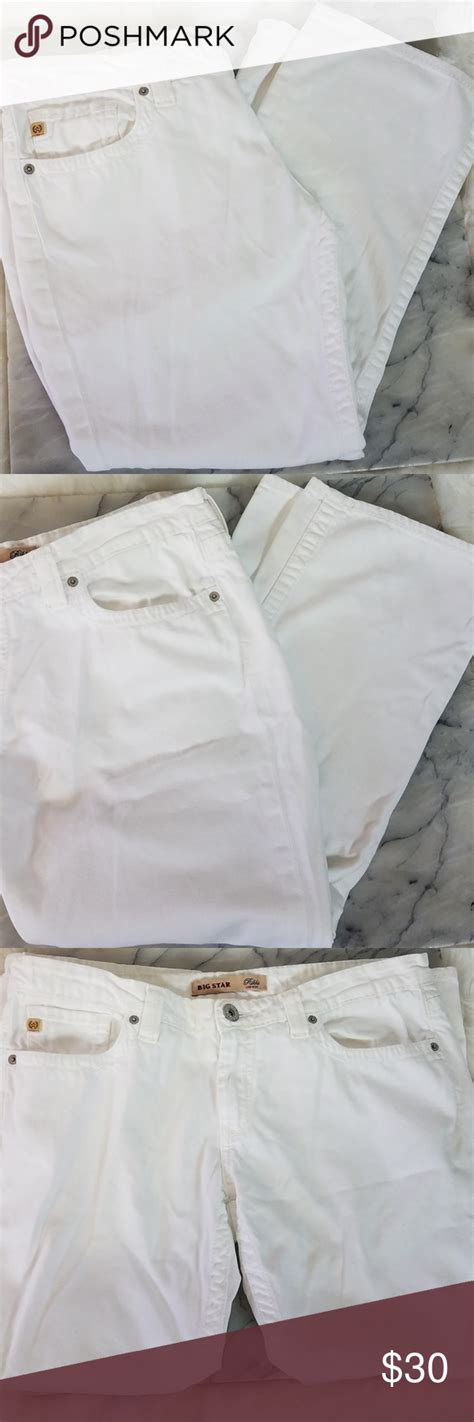 Big Star Rikki Low Rise Denim Jeans White Size 32 White Jeans Big