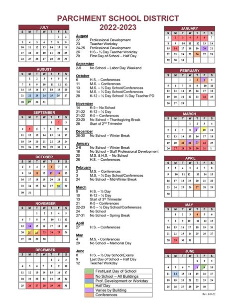 Parchment School District Calendar 2024 2025