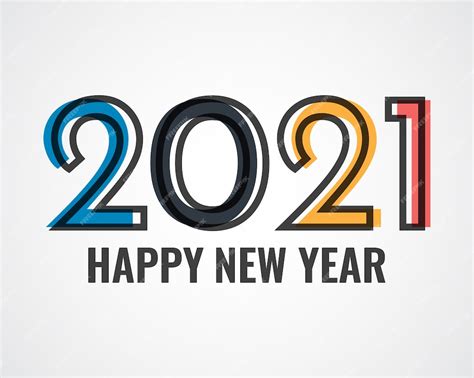 Premium Vector Happy New Year 2021 Greetings Card