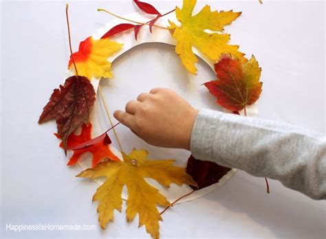 Kids Craft Fall Leaf Wreath Simply Designing With Ashley