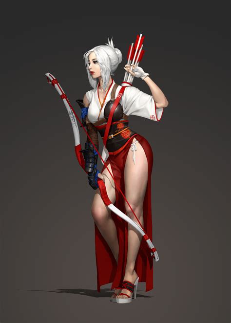 Artstation Asian Archer Concept Hwan 煥 Female Character Design Rpg Character Character