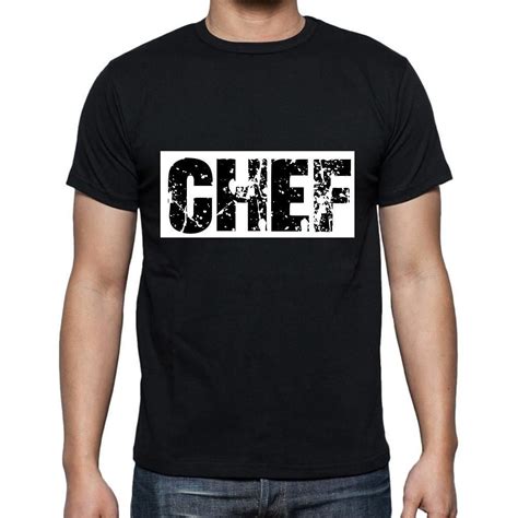 Chef T Shirt Mens T Shirt Occupation S Size Black Cotton