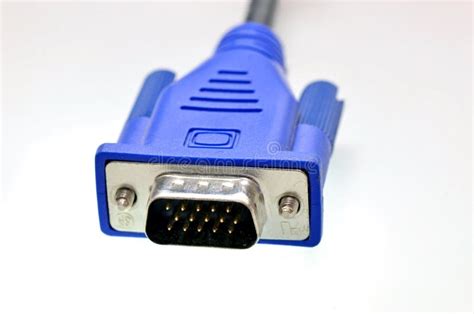 Blue Vga Cable Stock Photo Image Of Object Data Line 87374922