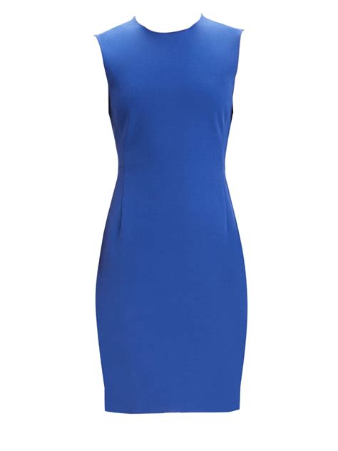 Theory Double Stretch Sleeveless Sheath Dress In Blue Lyst