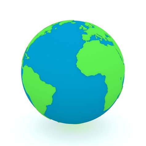 Earth Globe Green And Blue 3d Model Cgtrader