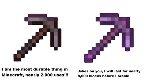Anyone Whos Used The Unbreaking Iii Netherite Pickaxe Knows Just How