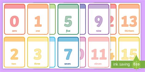 Numbers 0 20 Flashcards Flashcards Number Maths Numeracy