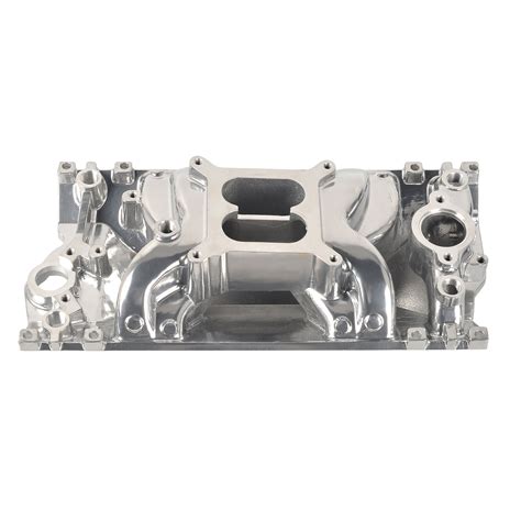 Polished Air Gap Intake Manifold For Sbc Chevy Vortec V8 283 307 350