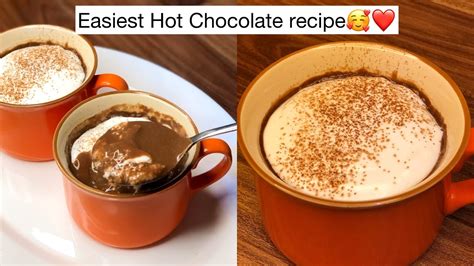 delicious hot chocolate recipe with ingredients easily available at home🥰 ️ youtube