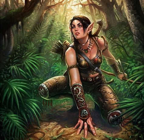 woman archer forest fantasy warrior girl elf abstract archer hd wallpaper peakpx