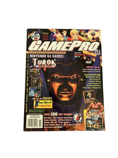 Gamepro Magazine Issue November Turok Nintendo N Super