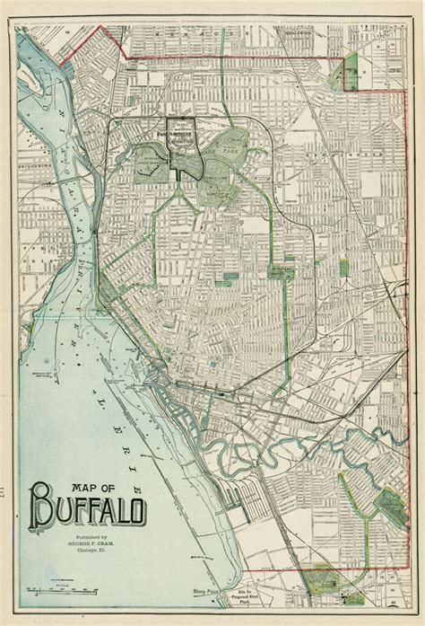 George F Cram 1890 Buffalo New York Buffalo Buffalo Map Map