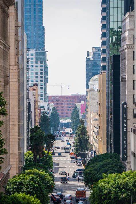 Street View At Bunker Hill In Downtown Los Angeles California Usa