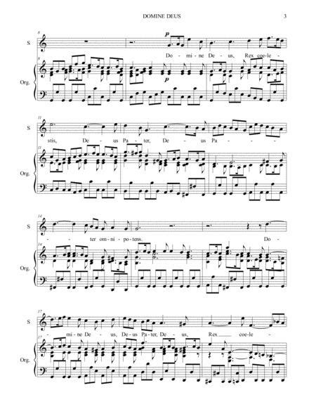 Domine Deus From Gloria Rv 589 Vivaldi For Soprano And Organ Sheet