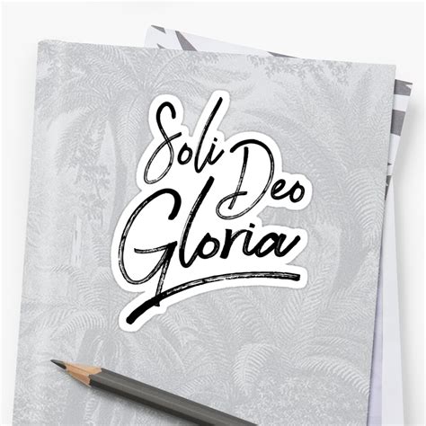 Soli Deo Gloria By Useleitura Sticker By Davidasoliveira Redbubble