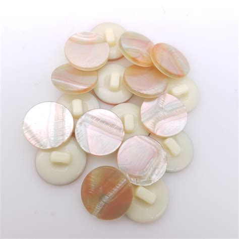 Old Stock Faux Pink Mother Of Pearl Shank Buttons Your Choice Of 6