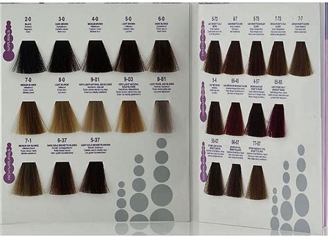 Hair Color Chart Numbers And Letters
