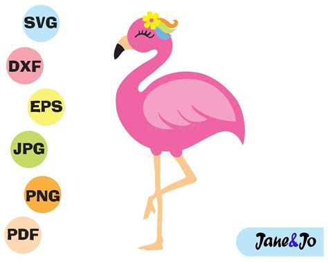 Flamingo Clip Art Flamingo Vector Flamingo Craft Flamingo Theme