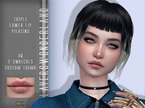 Sims 4 Lip Piercing Cc