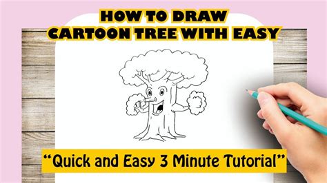 How To Draw Cartoon Tree With Easy Youtube
