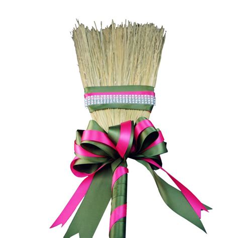 Wedding Jumping Broom Sage Green And Hot Pink Broom Types Of Flowers