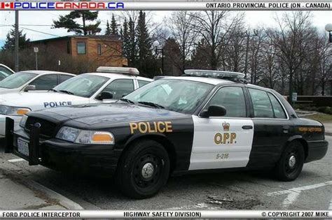 The ontario provincial police is one of north america's largest deployed police services. This here's an Ontario Provincial Police cruiser, eh? We ...