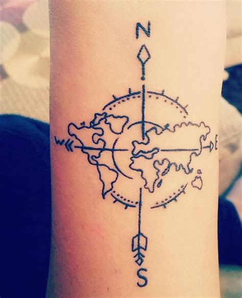 100 Awesome Compass Tattoo Ideas Thetellmewhy Compass Tattoo Map