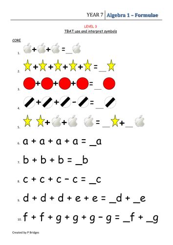 We did not find results for: Introduction to Algebra by P.Bridges - Teaching Resources - Tes