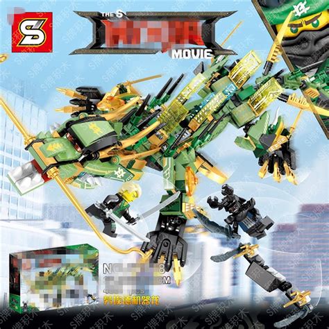 480pcs Ninjago Set Green Ninja Mech Dragon Lloyd Garmadon S Compatible