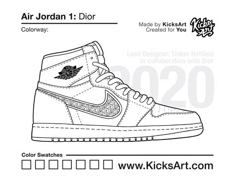Air Jordan Coloring Page