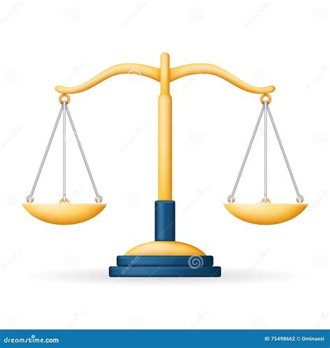Realistic Justice Scales Law Balance Symbol Icon 3d Design Vector
