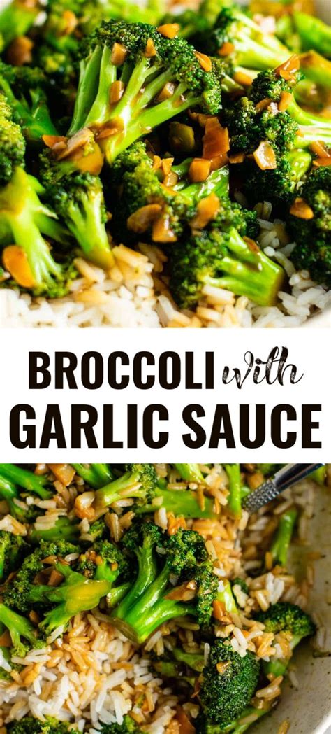 Broccoli With Garlic Sauce Vegetarian Recipes Healthy Vegetarian
