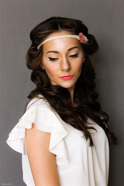Greek Style Loose Curly Hairs Curls Catseyes Eyebrows Makeup Dress White Loose Curly