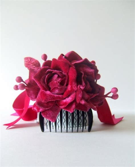 Perfectperkyplayful Pink Rose Flower Hair Comb 2196457 Weddbook