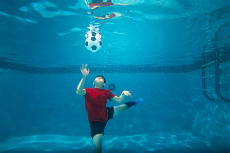 Kid Underwater Soccer Stock Photo Download Image Now Active
