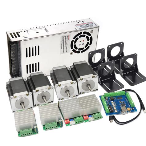 Buy Rattmmotor 4 Axis Usb Mach3 Cnc Controller Kit 57mm Dual Shaft