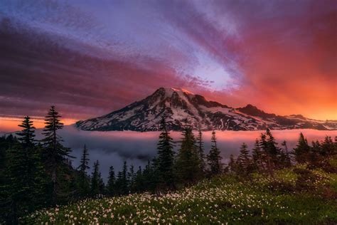 United States State Washington Mountain Stratovolcano