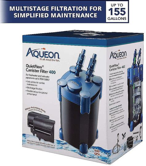 Aqueon Quietflow Canister Filter For Freshwater And Saltwater Aquariums