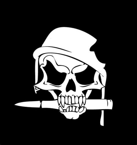 Army Skull Helmet Bullet Military Window Decal Stickers Punisher