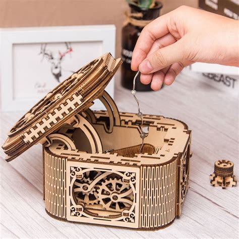Solving these mechanical puzzles is a great way to keep an active mind and have fun at the same time. DIY 3D Wooden Mechanical Puzzle Jewelry Box - Detu20